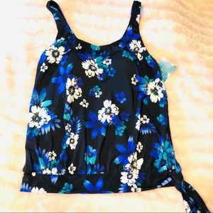 SWIMSUITS FOR ALL BLOUSON TANKINI TOP SIZE 18